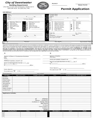 city of sweetwater permit application.